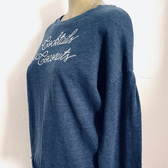 Zoe + Liv COCKTAILS & COCONUTS Sweatshirt S NWT - Picture 10 of 16